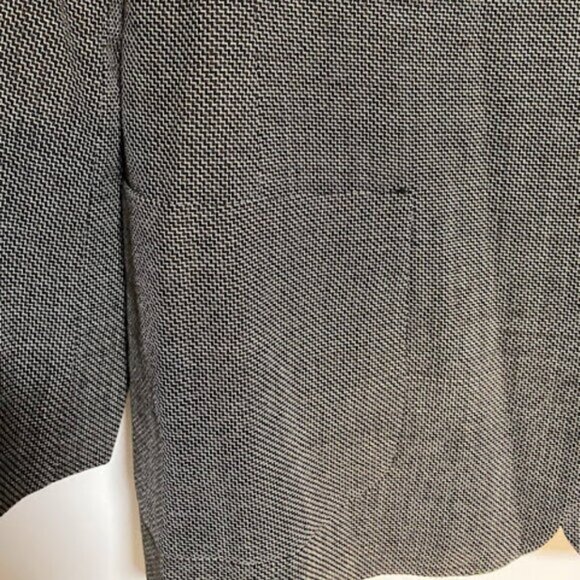 Max Mara Made in Italy Black White Woven Women's Blazer Jacket Size IT42/US8 - Picture 6 of 14